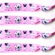 4 Elastische armbanden/haarelastieken roze met bulldogjes