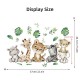 Grote muur- of deur stickerset Baby Jungle Animals