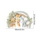 Grote muur- of deur stickerset 3 Jungle Animals