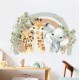 Grote muur- of deur stickerset 3 Jungle Animals