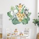 Grote muur- of deur stickerset 4 Jungle Animals