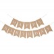 Banner Happy Birthday kraft met witte letters