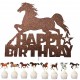 9-delige paarden taart en cupcake topper set