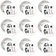 Set met 9 genderreveal buttons It's a Girl black white zalmroze