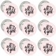 Set met 9 genderreveal buttons It's a Boy black white mint