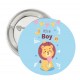 Button It's a Boy Baby Lion