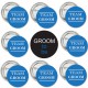 9-delige button set Groom to Be en Team Groom zwart en blauw