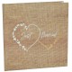 Gastenboek Just Married jute met goud 