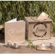 2-delige set met moneybox en gastenboek Natural hout en jute