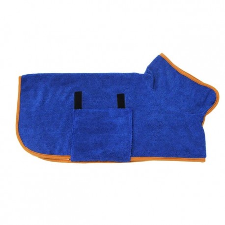 Honden badjas blauw XS, S, M, L en XL