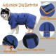 Honden badjas blauw XS, S, M, L en XL