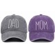 Set met 1 cap Mom paars en en 1 cap Dad antraciet