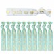 11-delige elastische armbanden set Bride wit en Bride Tribe mint met hartjes