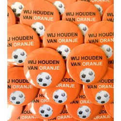 Button Wij houden van oranje