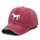 Cap Horse bordeaux rood met witte geborduurde tekst