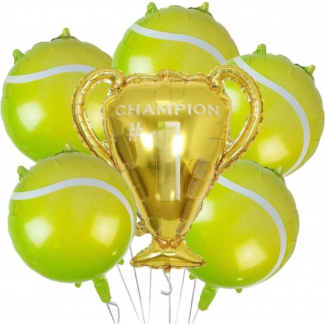 Tennis Champion folie ballonnen set 6-delig