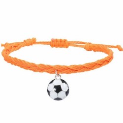 Gevlochten armbandje oranje