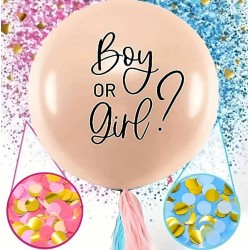 Boy or Girl XL ballon beige