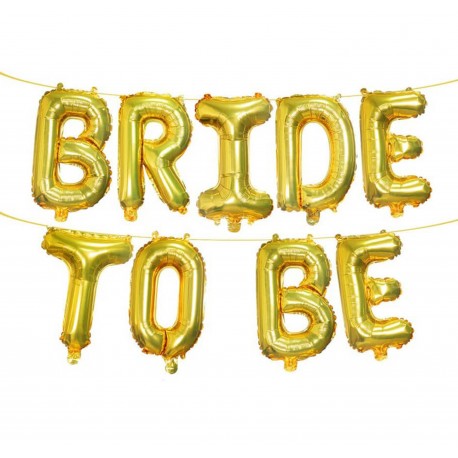 Bride to Be folie ballonnen set goud