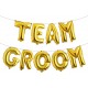 Cheers Team Groom vrijgezellenfeest folie ballonnen set goud 