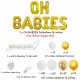 Ballon decoratie set Oh Babies goud met wit 86-delig