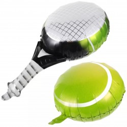 Tennis racket en bal folie ballonnen set