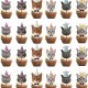 24 poezen cupcake topper Cute Cats