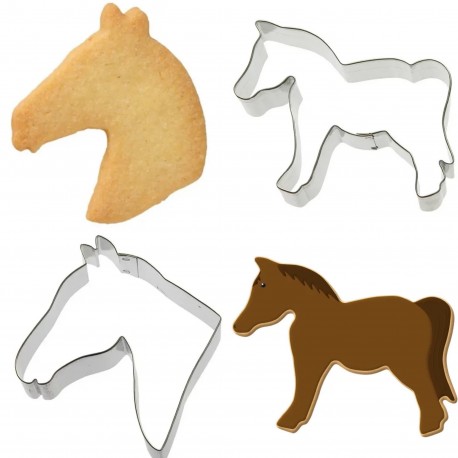 Paarden koekjes vormen set 4-delig 