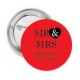 Button Mr & Mrs rood