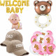 Babyshower set Welcome baby Girl XL met 2 caps en diverse ballonnen