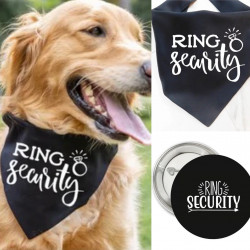 Trouwring Security set met bandana en button