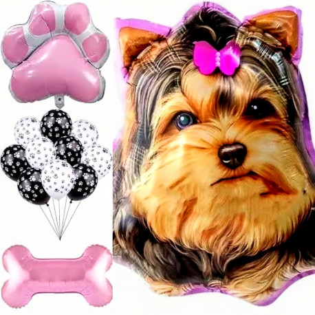 Yorkshire Terrier ballonnen set 15-delig