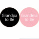 Grandma en Grandpa to Be (kleding)magneten zwart en roze