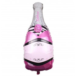 Grote folie ballon Champagnefles The very Best roze