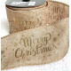 Jute kerst lint met goud Merry Christmas