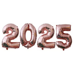 2025 folie ballonnen set rosé goud 