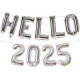 Hello 2025 folie ballonnen set zilver 