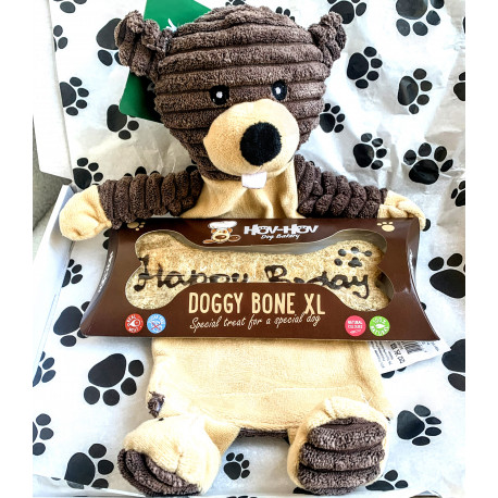 Honden verjaardags cadeau Happy Birthday Beer met koek