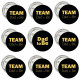 9-delige button set Dad to Be en Team Dad zwart en wit met goud