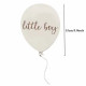 Houten ballon met de tekst Little Boy