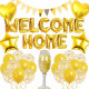 Welcome Home feestelijke grote decoratie set Cheers goud