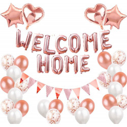 Welcome Home feestelijke grote decoratie set Cheers rosé goud