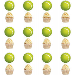 12 cupcake topper Tennisbal