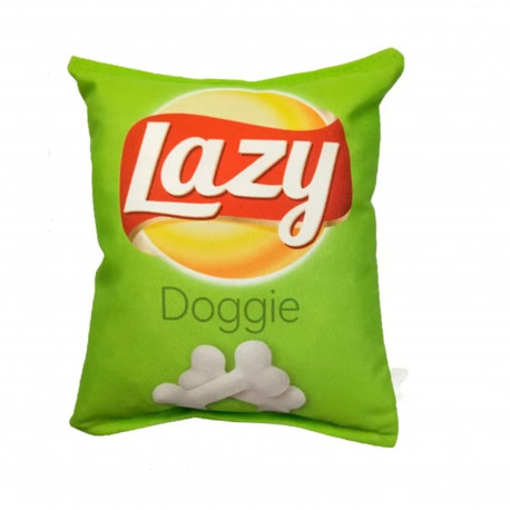 Honden speeltje Chips zakje Lazy Doggie