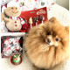 Honden kerst pakket 4-delig met bandana, knuffel, kerst cupcake en lolly's