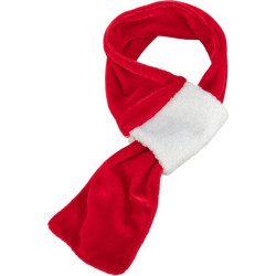 Kerst sjaal Fluweellook 90 cm rood/wit