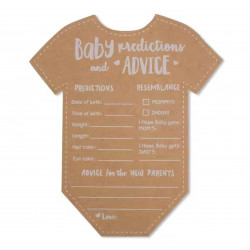 Baby voorspellings- en advies invulkaarten Babyromper 10 stuks