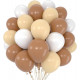 20-delige ballonnen set ivoor, beige en bruin