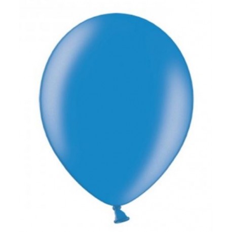 10 Ballonnen extra sterk Metallic korenbloem blauw