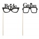 Foto props Bride and Groom Glasses